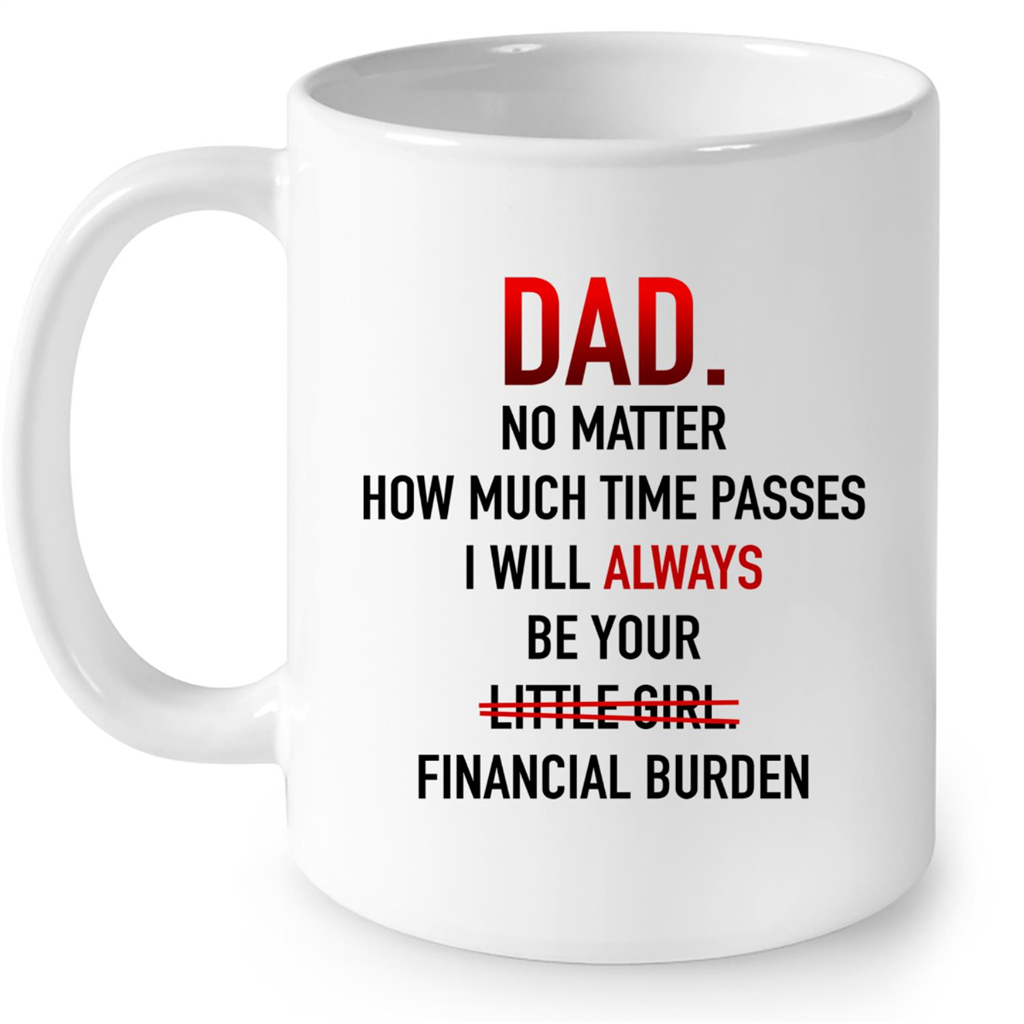 Mom No Matter How Old I Get I Will Always Be Your Financial Burden Little Girl  Mug, Personalized Mom Mug, Gifts To Get Your Mom From Daughter - Highly  Unique