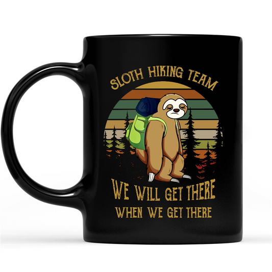 Sloth Hiking Team We Will Get There When We Get There Classic Vintage Retro Design