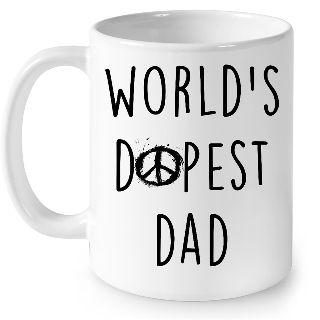 World Dopest Hippie Dad Funny Gift Ideas Fathers Day for Father