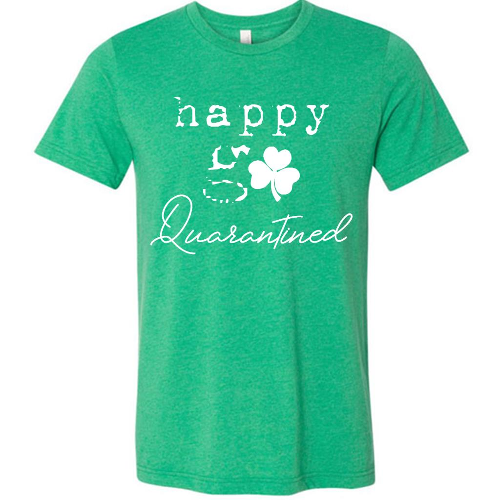 Happy Go Quarantined Funny St Patricks Day Shamrock Leprechaun Irish