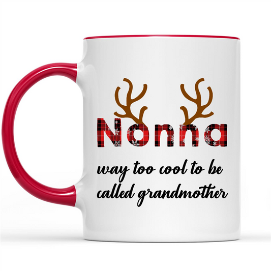 Funny Christmas Gifts Ideas for Grandma Nonna Way Too Cool To Be Called Grandmother Deer Christmas Xmas