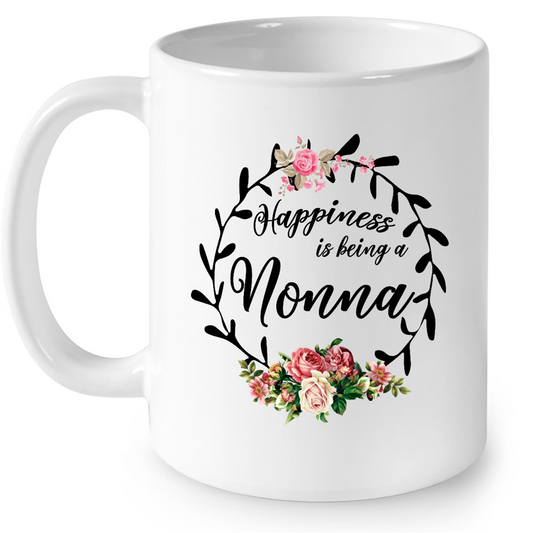 Happiness Is Being An Nonna Floral Wild Flower Design Grandma Gift Ideas For Grandma And Women B