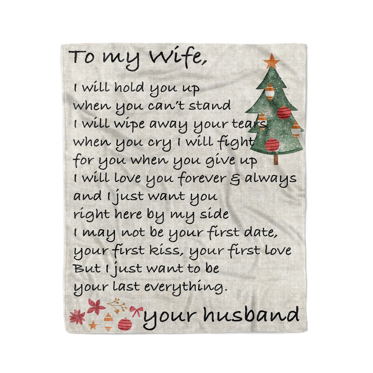 Christmas Blanket Gift For Her, Birthday Gift For Wife, Romantic Gifts For Her, When You Cant Stand