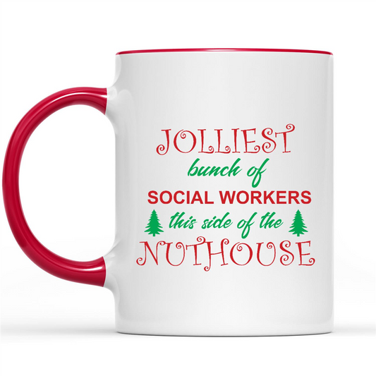 Jolliest Bunch Of Social Workers This Side Of The Nuthouse Funny Christmas Gift Ideas