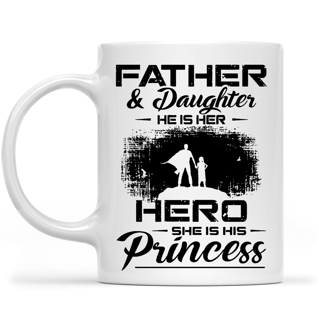 Gift Ideas for Dad Fathers Day Father And Daughter He Is Her Hero She Is His Princess W