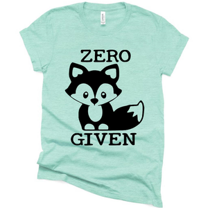 Zero Fox Given Zero Fuck Given Funny T Shirt, Funny Gag Shirt Gift