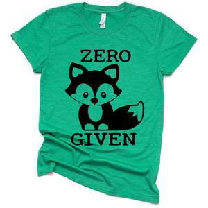 Zero Fox Given Zero Fuck Given Funny T Shirt, Funny Gag Shirt Gift