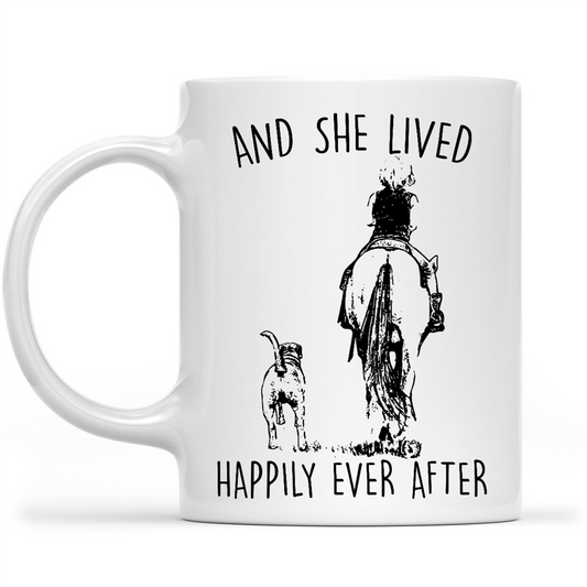 And She Lived Happily Ever After Horse Riding Dog Lover W Gift Ideas