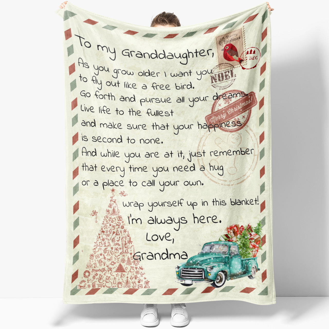 Christmas Blanket Gift For Granddaughter, Sweet Gifts For Granddaughter, You To Fly