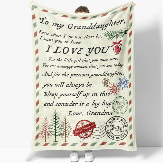 Gift For Granddaughter, Blanket Grandma And Granddaughter Gifts, I Love You