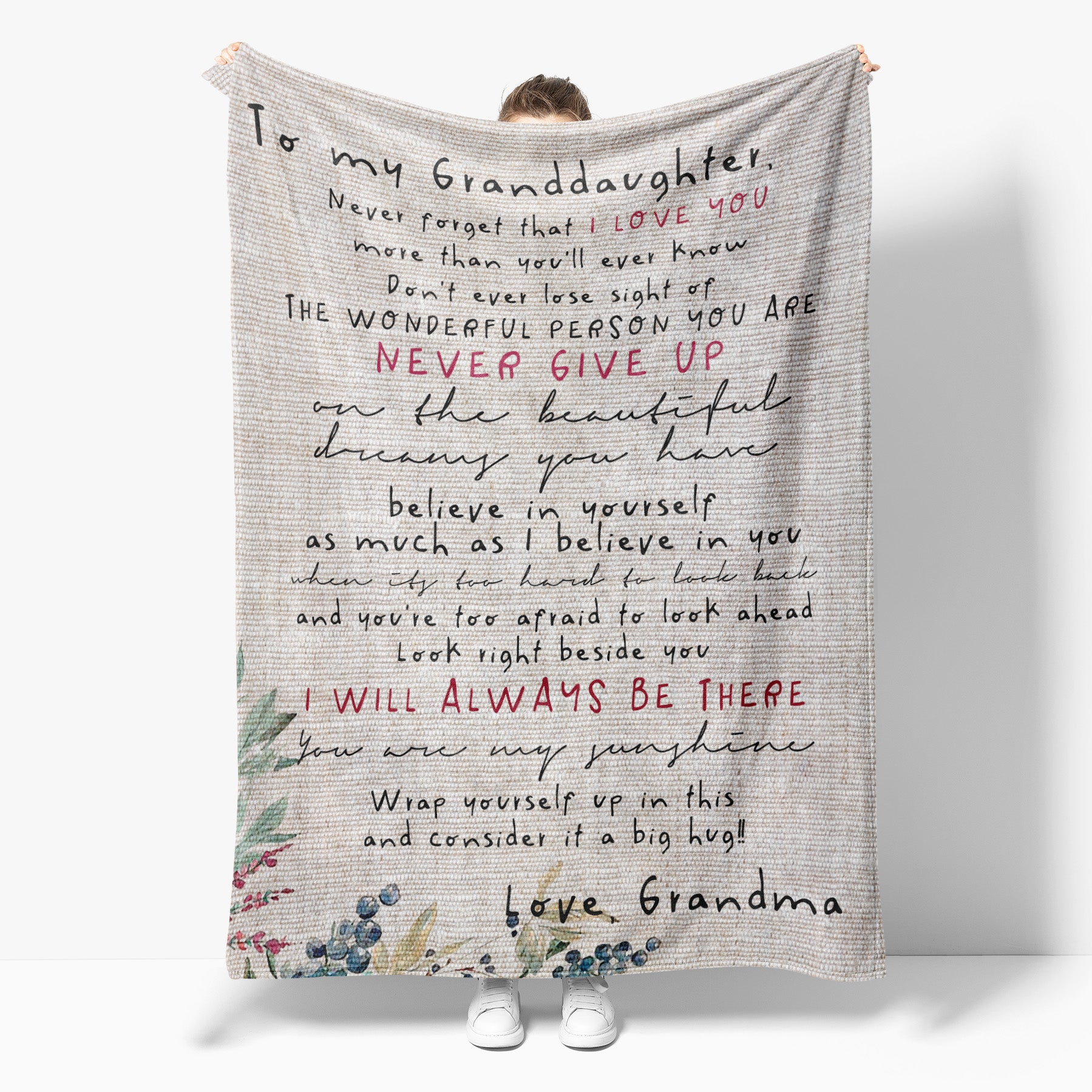 Blanket Gift For Granddaughter, Gifts For Year Old Granddaughter, I Love You