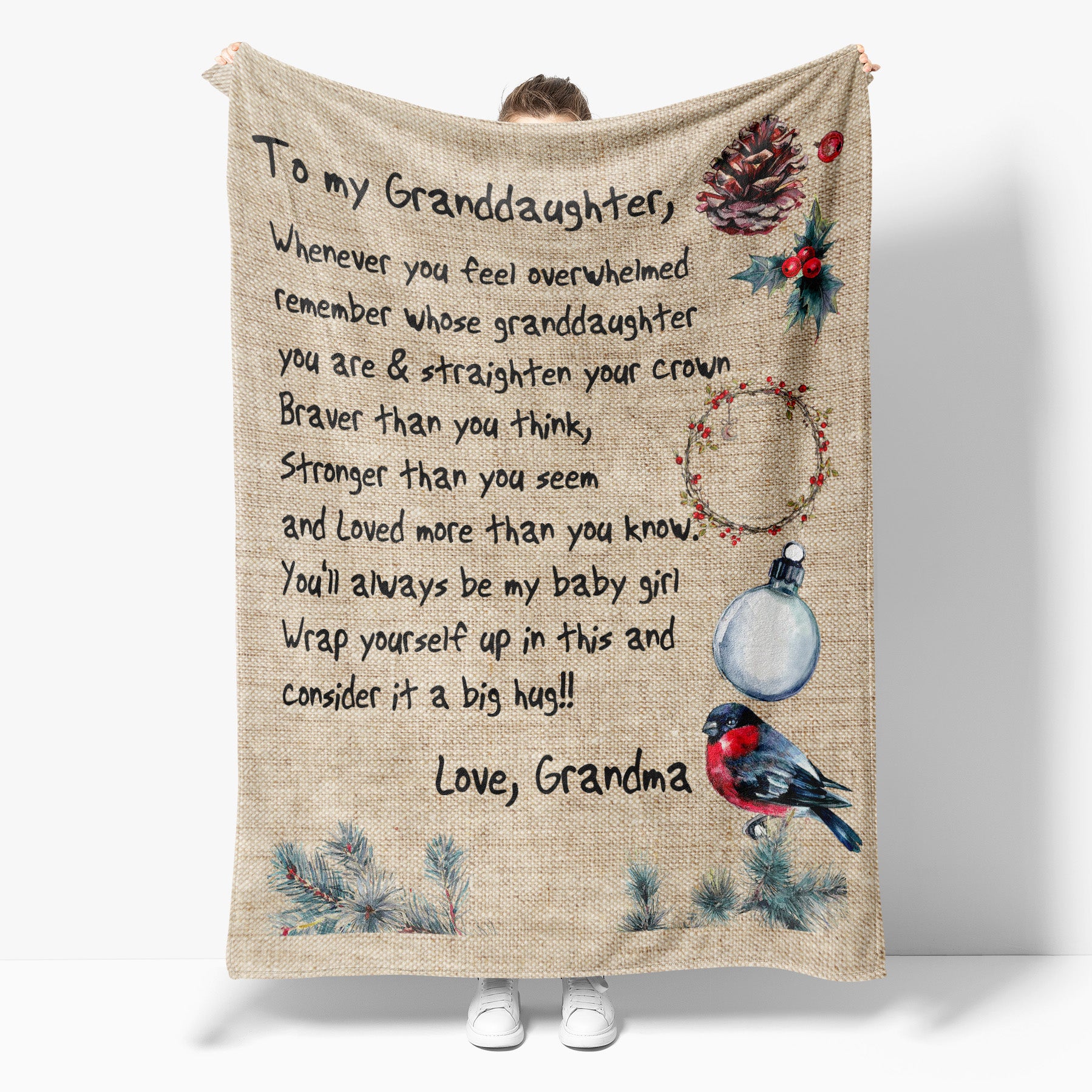 Blanket Gift For Granddaughter, Birthday Gifts For Granddaughter, To The Moon And Back