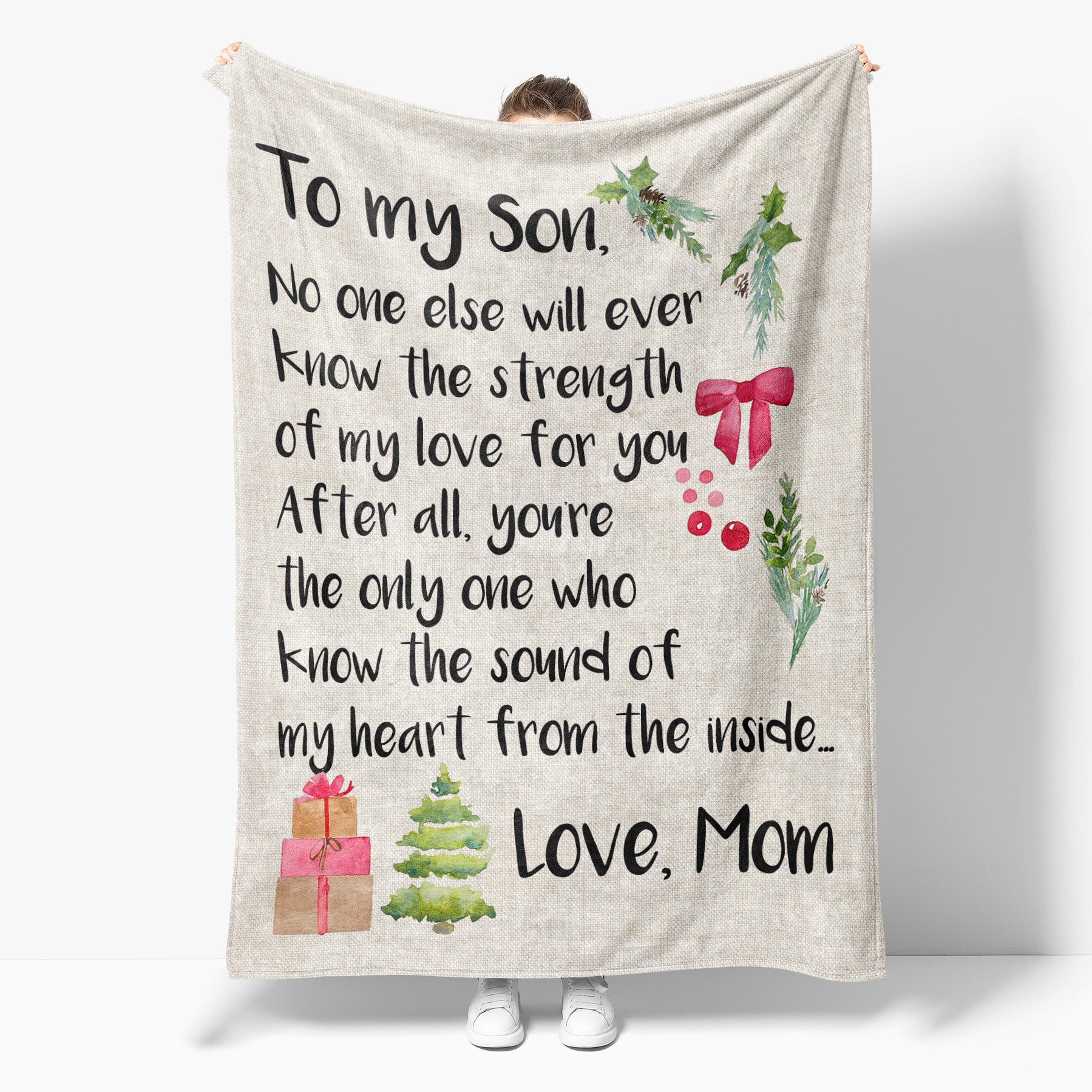 Gifts For Sons From Mothers, Christmas Blanket Gifts For Son, Sound of My Heart