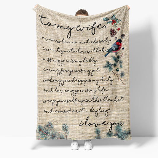 Christmas Blanket Gift For Wife, Gifts For Women, Anniversary Gift For Wife, When I Am Not