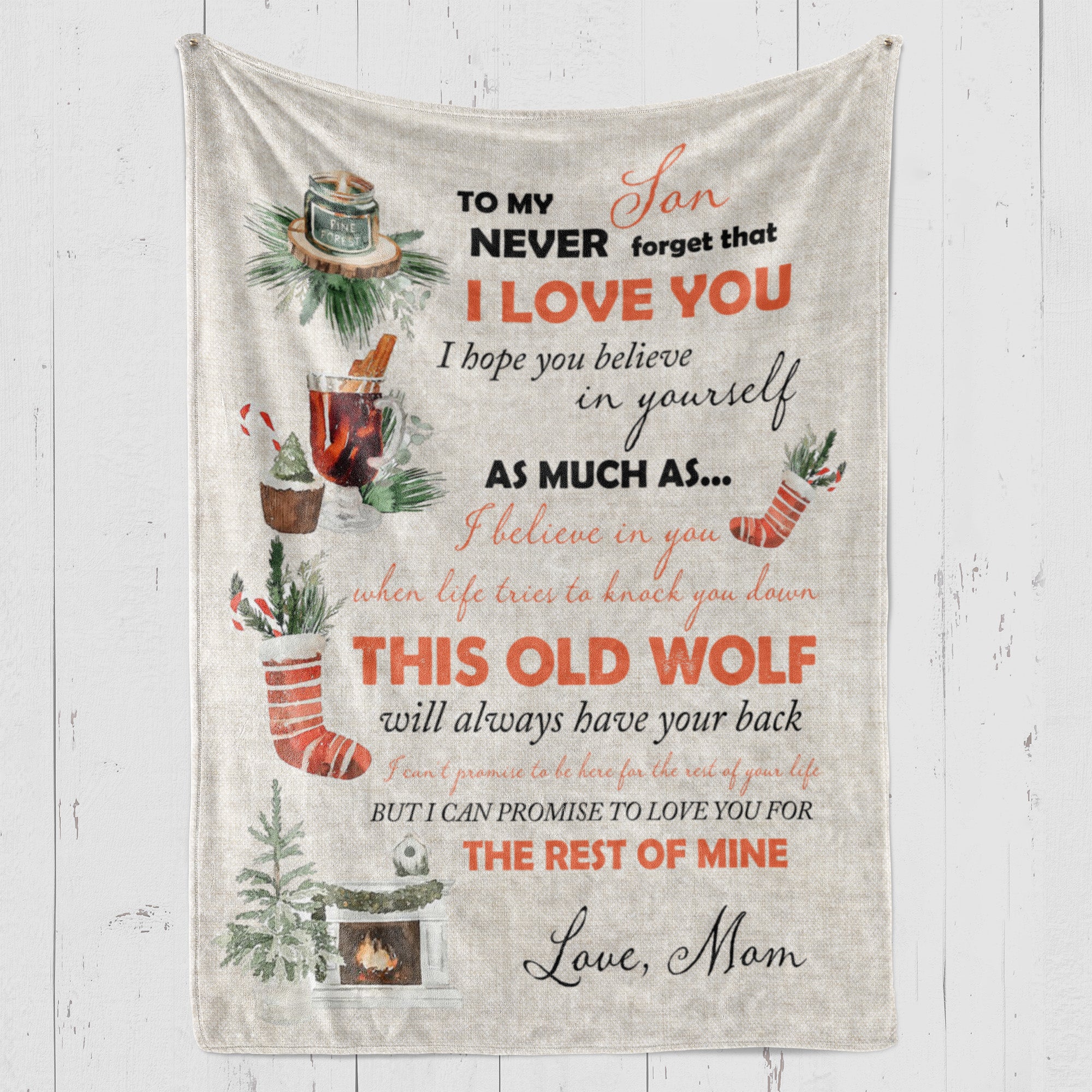Blanket Gift ideas For Son, Sentimental Gifts For My Son, Never Forget