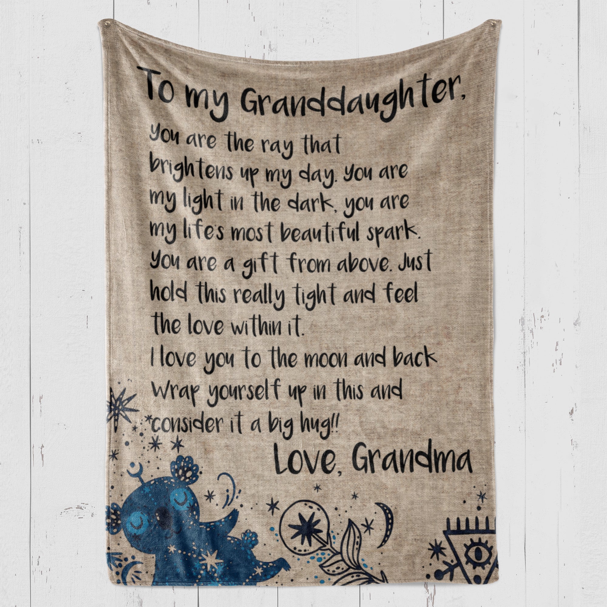 Christmas Blanket Gift For Granddaughter, You Are The Ray