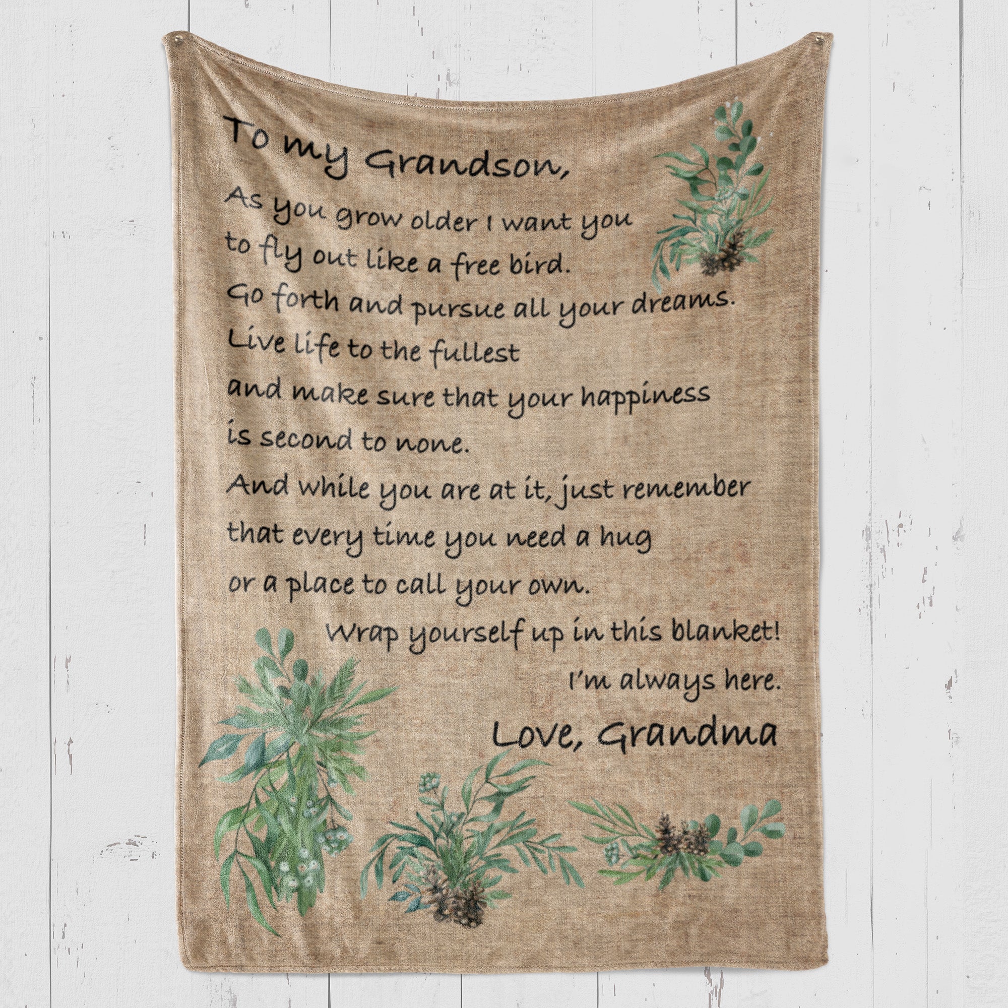Blanket Christmas Gift For Grandson, Graduation Gifts For Grandson, I Want You To Fly