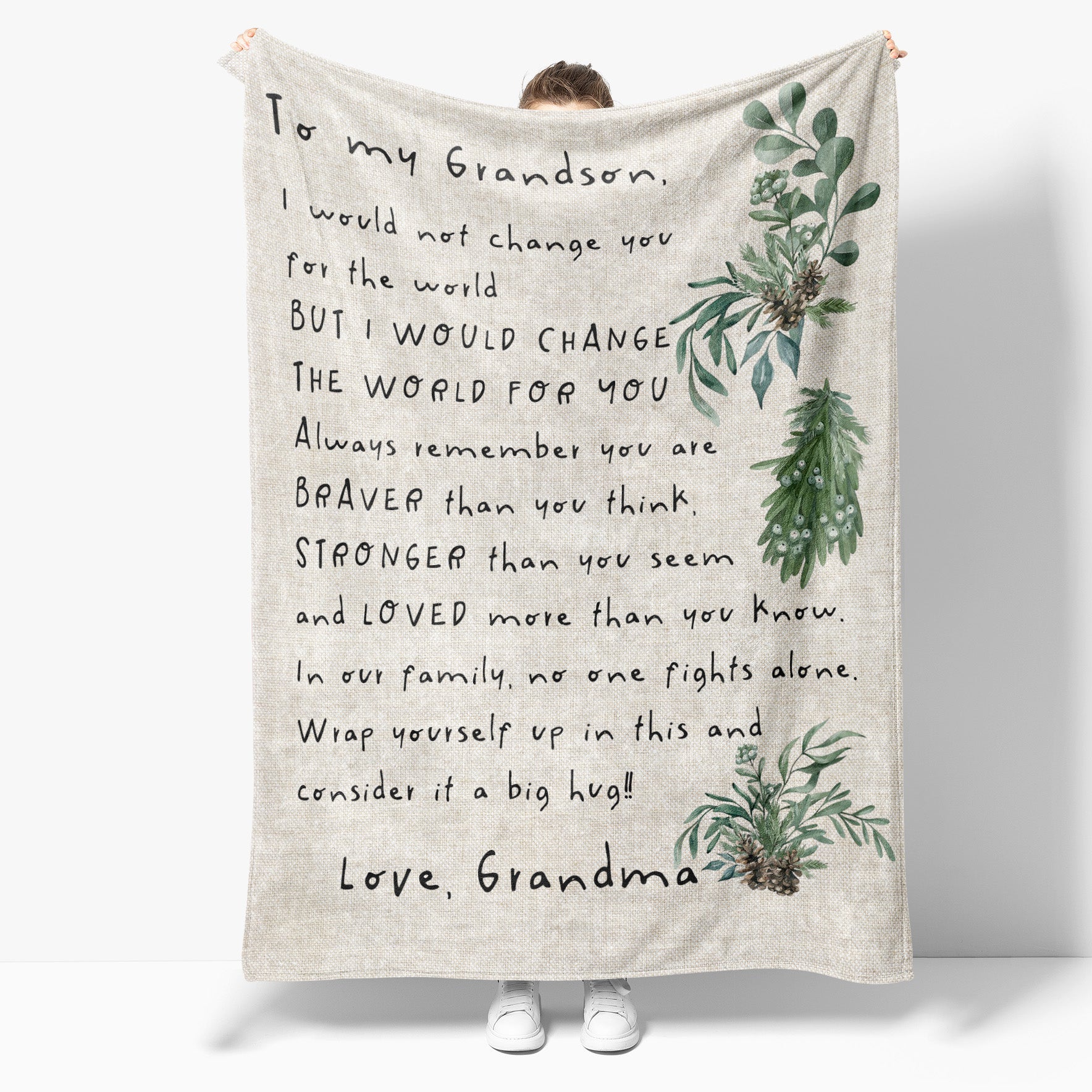 Blanket Gift For Grandson, Graduation Gifts For Grandson, I Would Not Change You