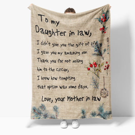 Blanket Christmas Gifts For Daughter In Law, Birthday Gifts For Daughter In Law, I did not