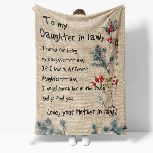 Christmas Blanket Gifts For Daughter In Law, Daughter In Law Gifts, If I had a Different