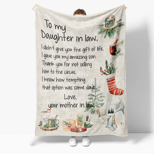 Blanket Gift For Daughter In Law, Personalized Gifts Daughter In Law, You That Honor