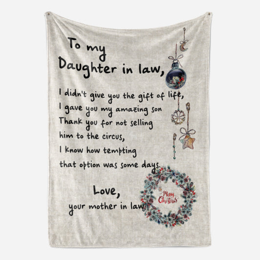 Christmas Blanket Gift For Daughter In Law, Give You The Gift