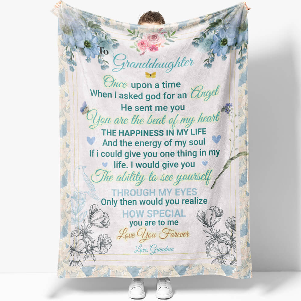 Blanket Gift Ideas for GrandDaughter, Vintage Floral