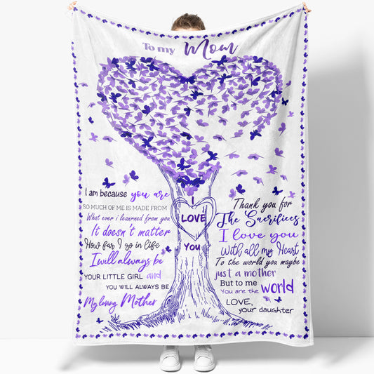 Blanket Gift Ideas For Mom, Custom Mothers Day Blanket Gift, Tree of Life Blanket