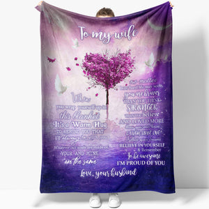 Blanket Gift Ideas For Wife, I'm Proud of You, Custom Personalized Blanket Gift