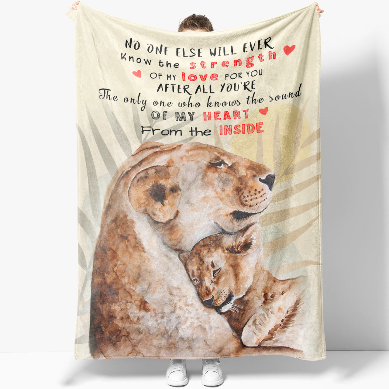 Lions Blanket Gift Ideas for Child, Son, Daughter, Blanket for New Mom, The Sound of My Heart