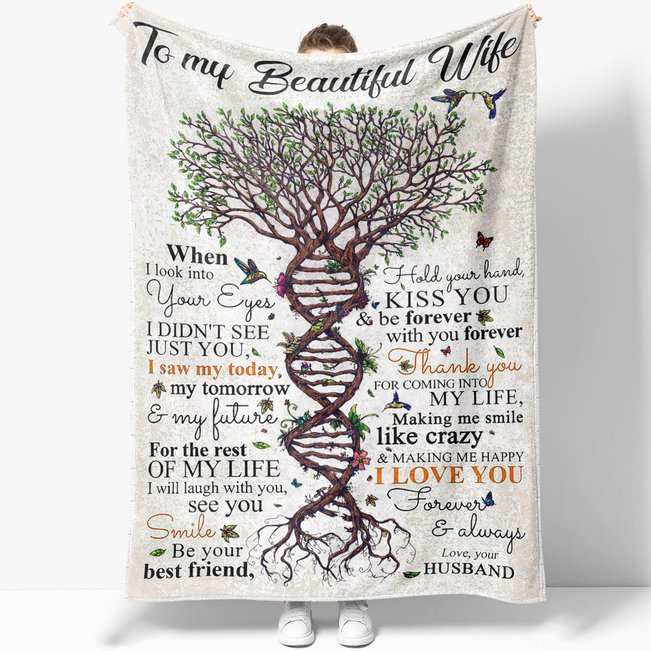 Blanket Gift Ideas For Wife, Custom Personalized Blanket Gift, Tree of Life