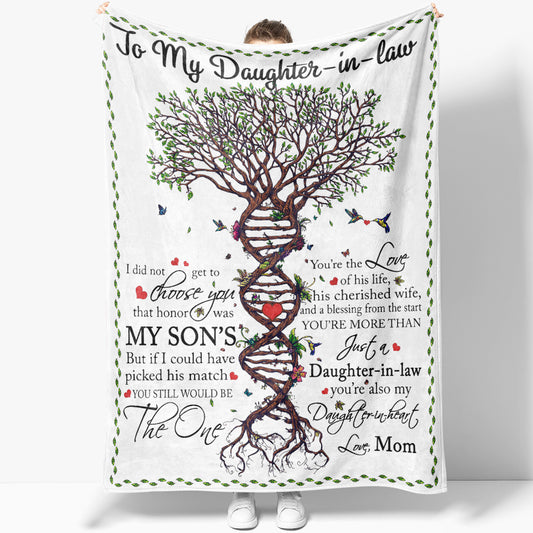 Blanket Gift Ideas For Daughter in Law, Custom Personalized Blanket Gift, Tree of Life