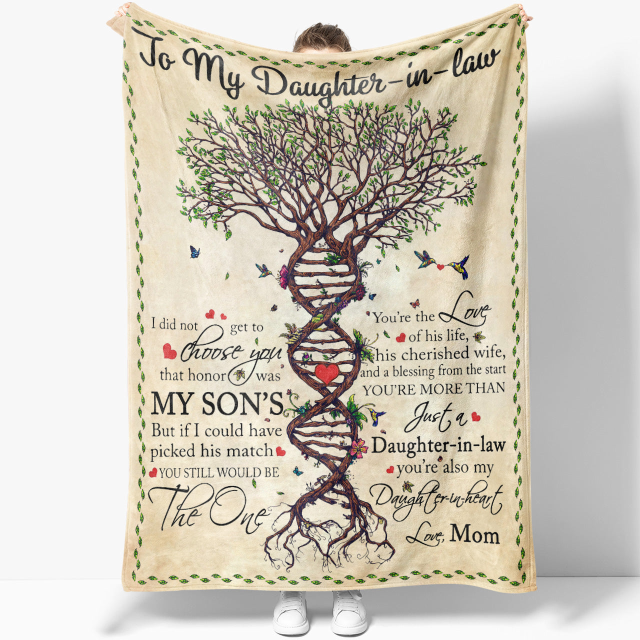 Blanket Gift Ideas For Daughter in Law, Custom Personalized Blanket Gift, Tree of Life