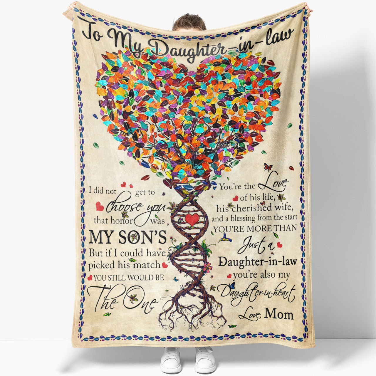 Blanket Gift Ideas For Daughter in Law, Custom Personalized Blanket Gift, Tree of Life