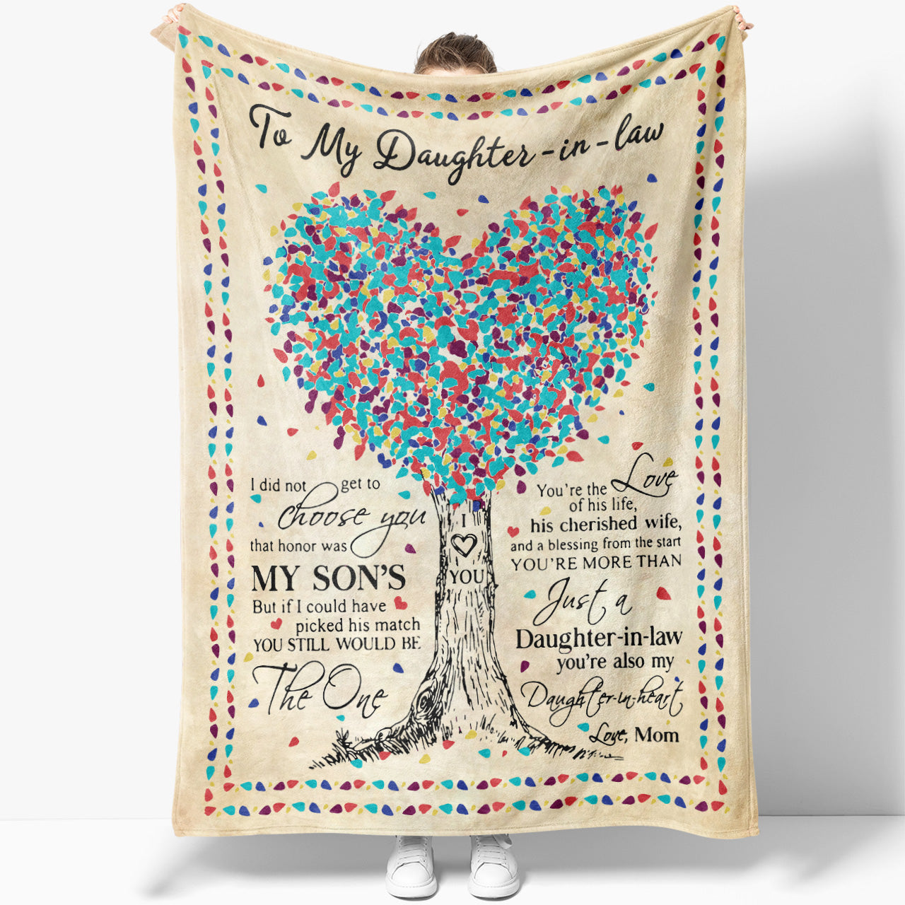 Personalized throw blanket, custom gift for Mom, thank you gift