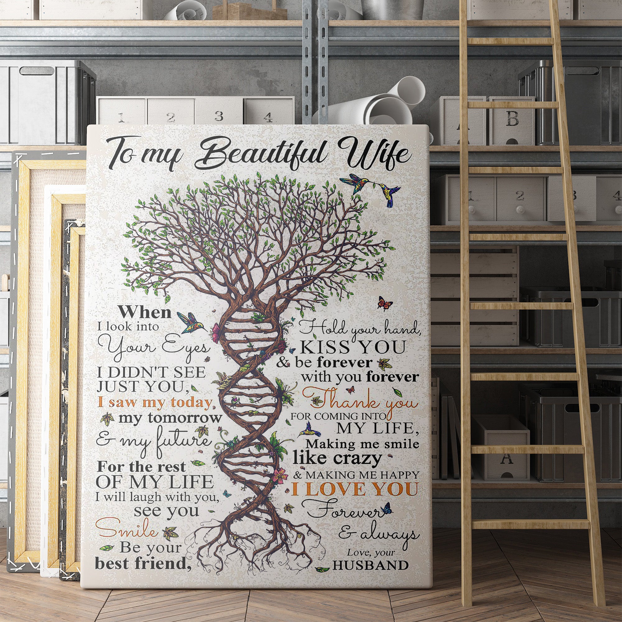 Canvas Gift Ideas For Wife, Custom Personalized Canvas Gift, Tree of Life