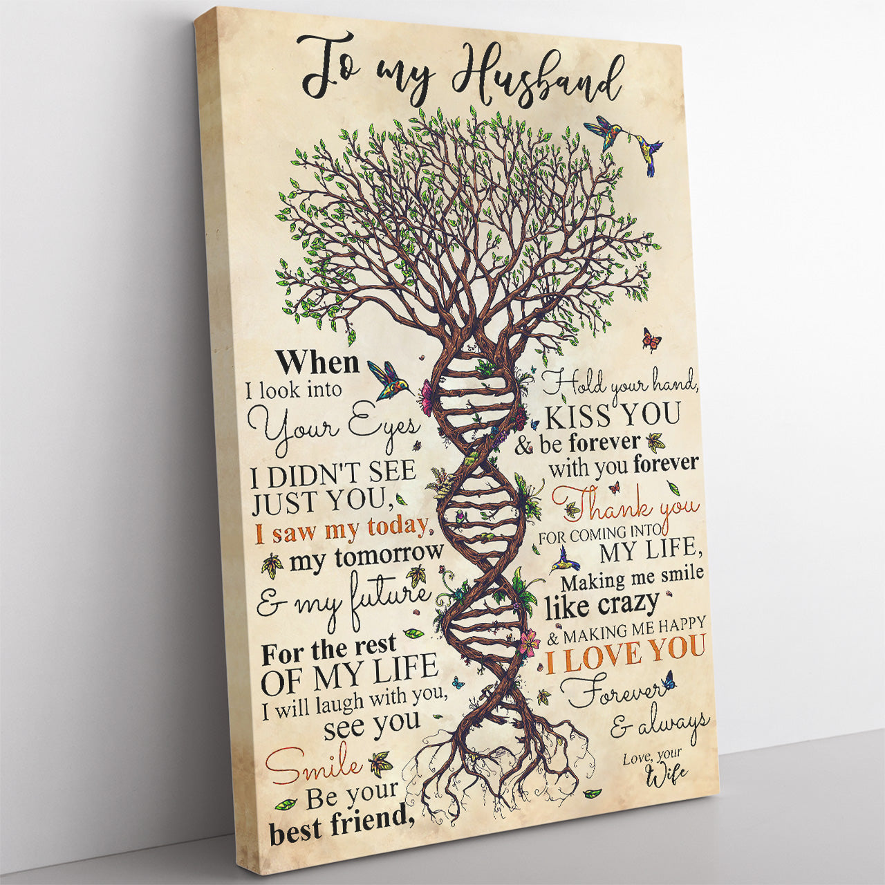 Canvas Gift Ideas For Husband, Custom Personalized Canvas Gift, Tree of Life