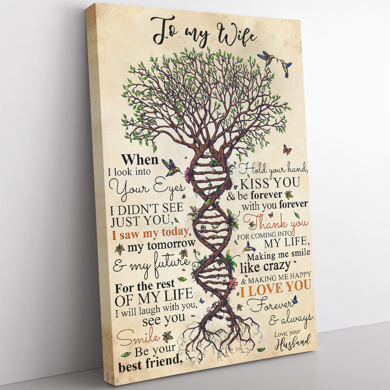 Canvas Gift Ideas For Wife, Custom Personalized Canvas Gift, Tree of Life