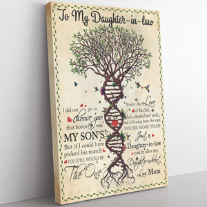 Canvas Gift Ideas For Daughter in Law, Custom Personalized Canvas Gift, Tree of Life