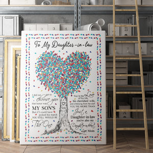 Canvas Gift Ideas For Daughter in Law, Custom Personalized Canvas Gift, Tree of Life