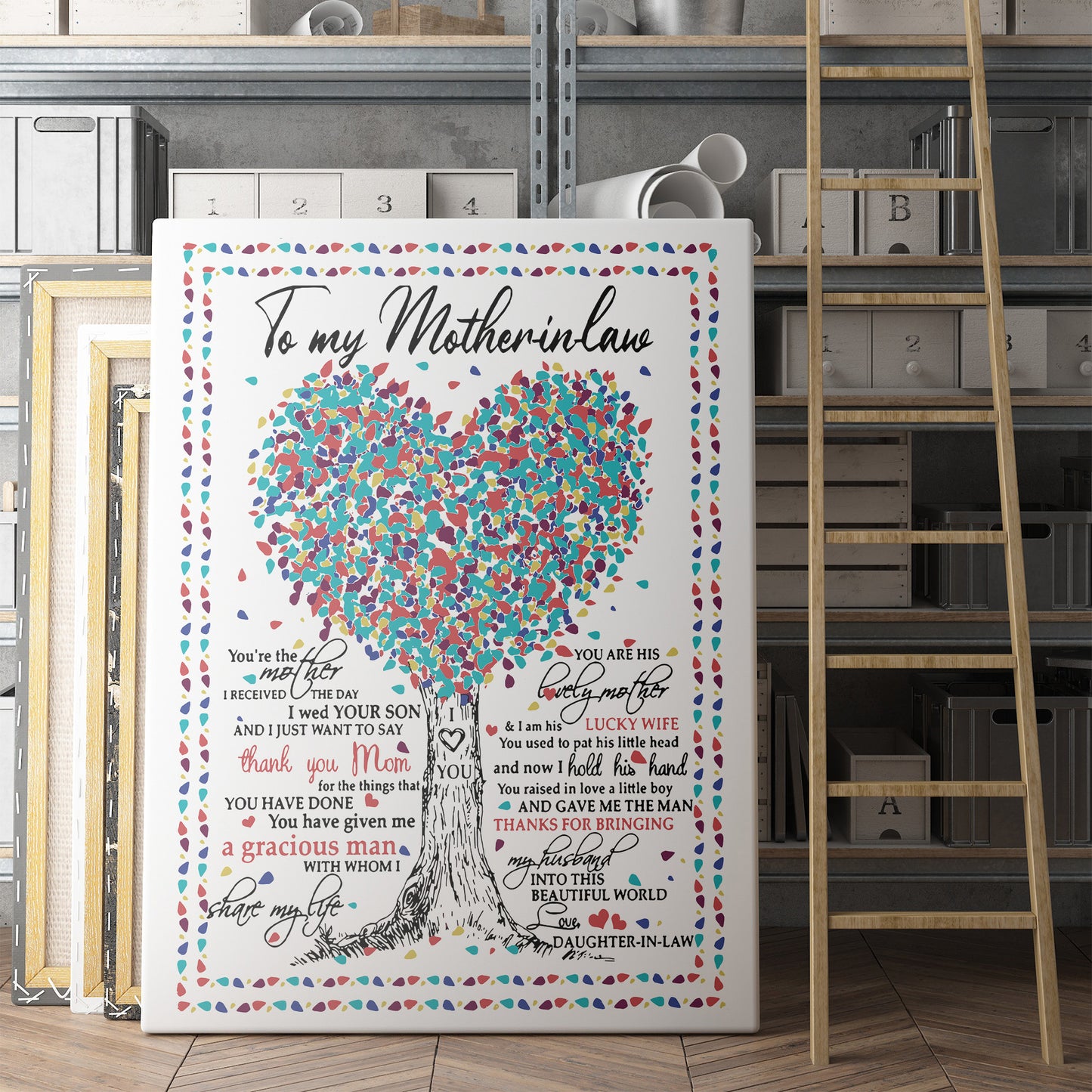 Canvas Gift Ideas For Mom in Law, Custom Personalized Canvas Gift, Tree of Life