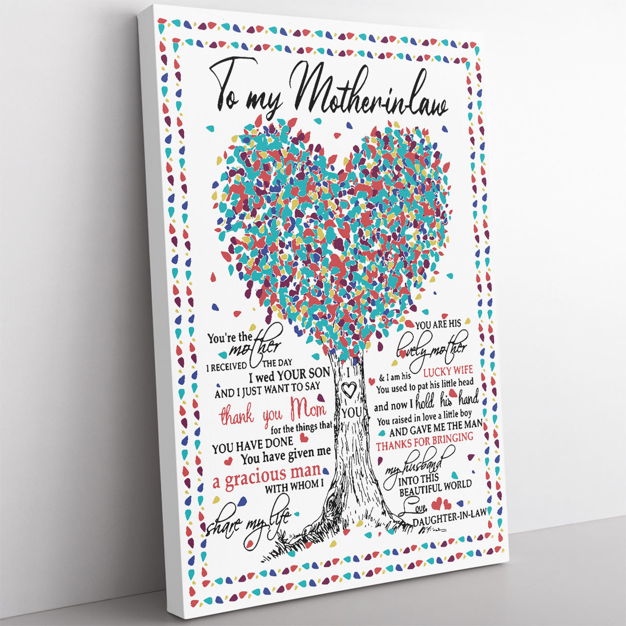 Canvas Gift Ideas For Mom in Law, Custom Personalized Canvas Gift, Tree of Life