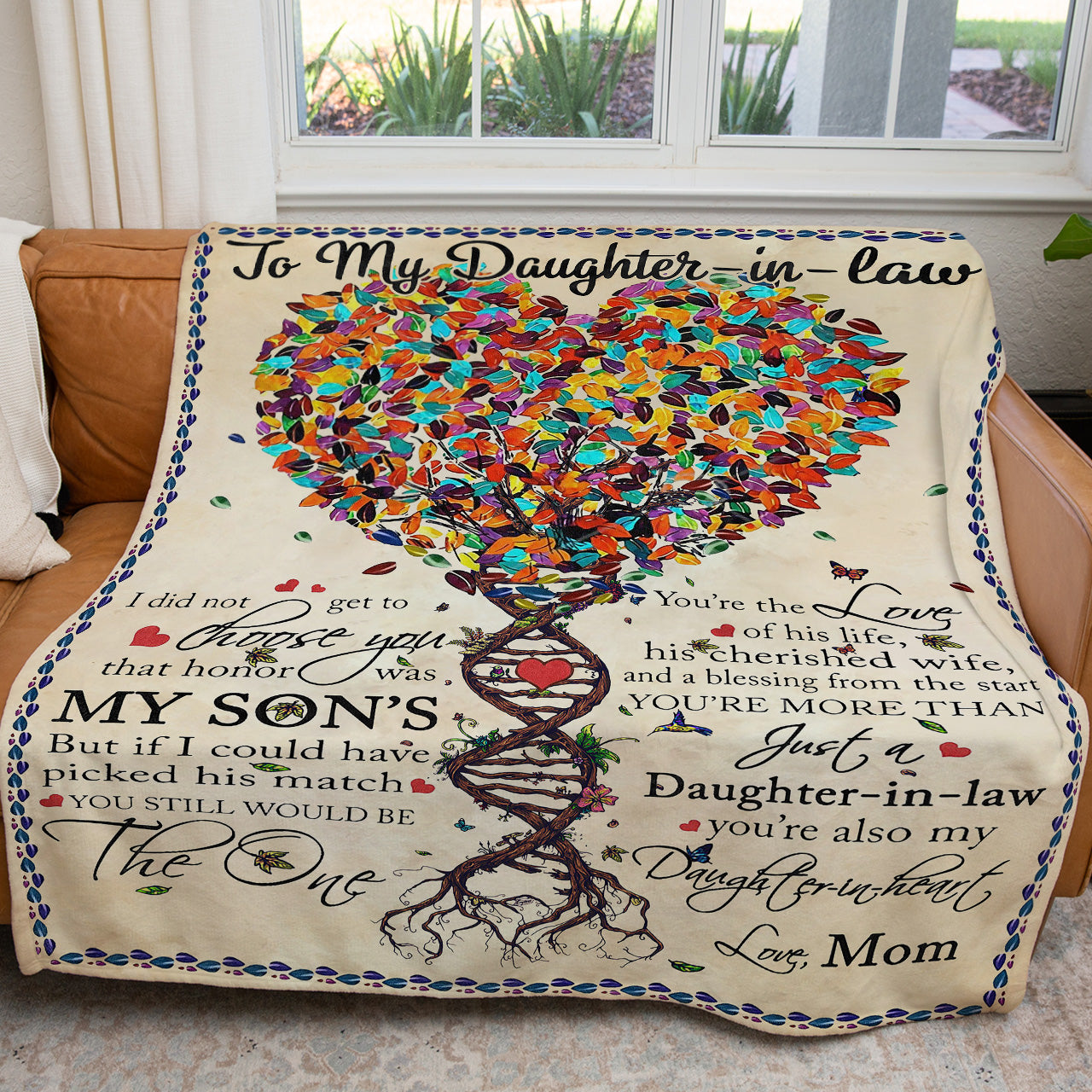 Blanket Gift Ideas For Daughter in Law, Custom Personalized Blanket Gift, Tree of Life