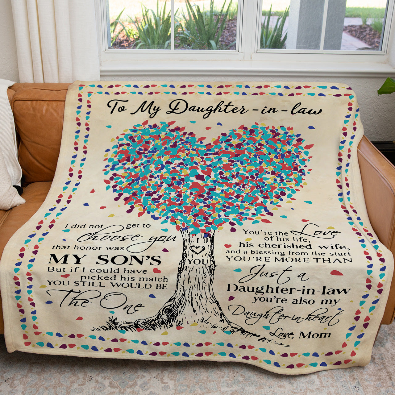 Blanket Gift Ideas For Daughter in Law, Custom Personalized Blanket Gift, Tree of Life