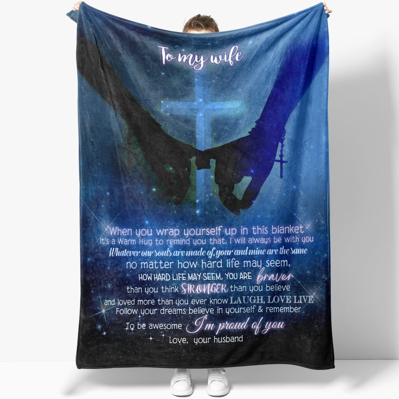 Blanket Gift Ideas For Wife, I'm Proud of You, Custom Personalized Christian Blanket Gift