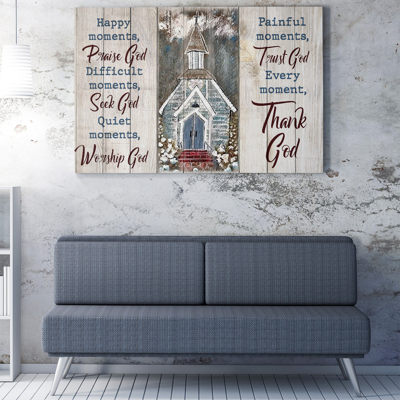 God Canvas Decoration Home, Happy, Dificult, Quiet, Painful, Every Moment With God