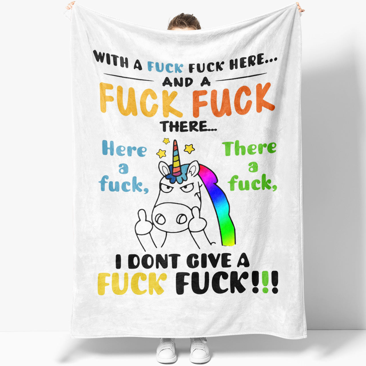 Funny Unicorn Blanket Gift Ideas, I DonÕt Give a Fuck