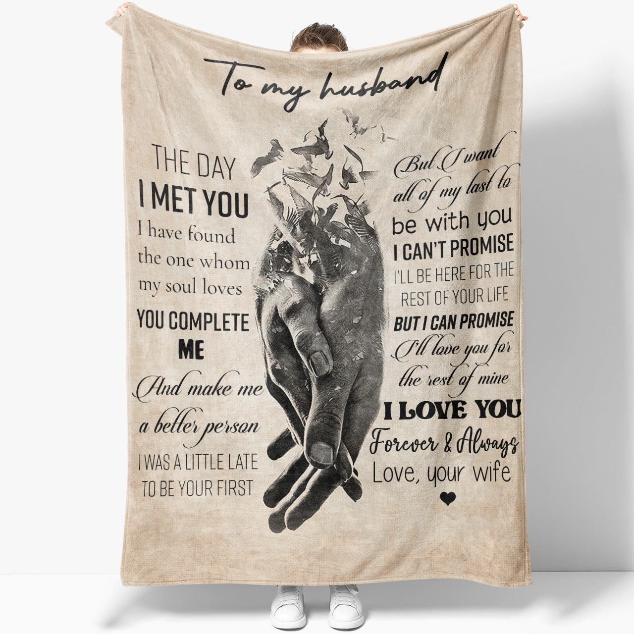 Blanket Gift Ideas For Husband, The Day I Met You My Soul Loves Blanket