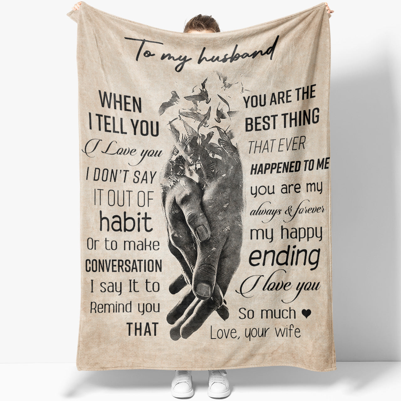 Blanket Gift Ideas For Husband, When I Tell You Love You Blanket