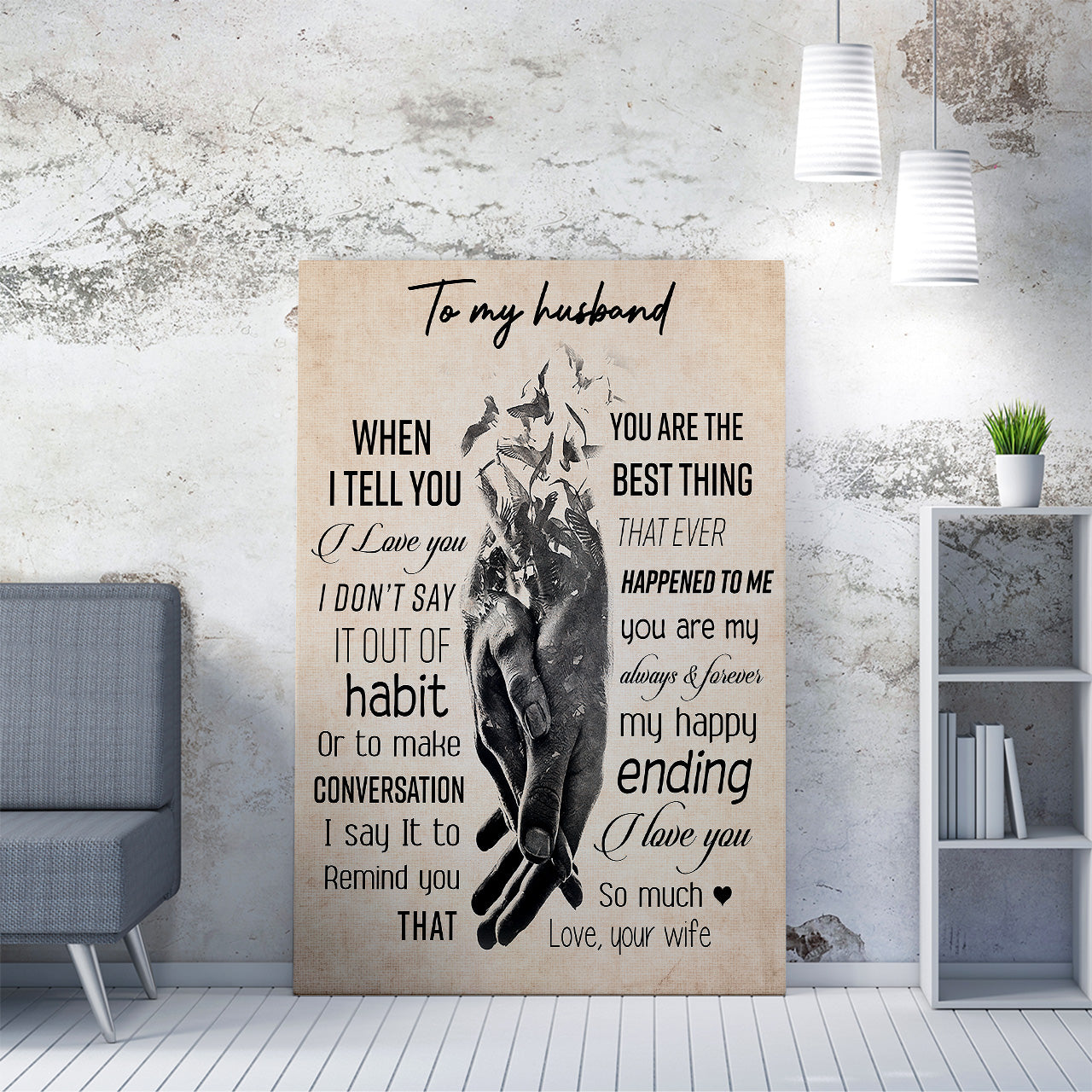 Personalized Canvas Gift For Husband, You Are the Best Thing That Happened to Me Canvas